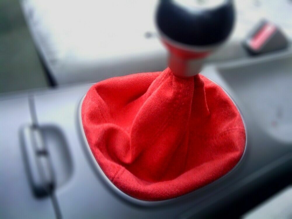 Red Racing Universal Suede leather Gear Gaiter Shifter Boot Shift Knob Cover