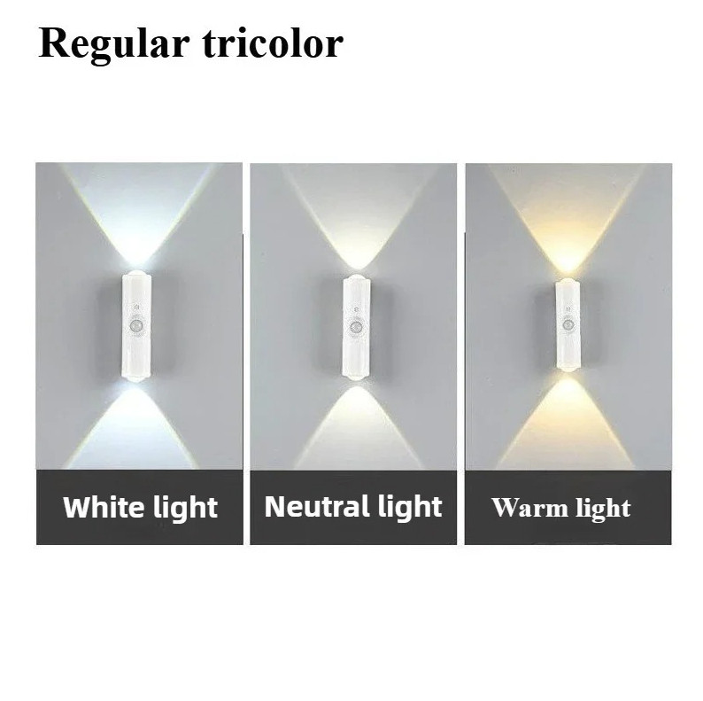 1pc RGB Motion Sensor Night Light Magnetic Rechargeable LED Lamp -- NEW --