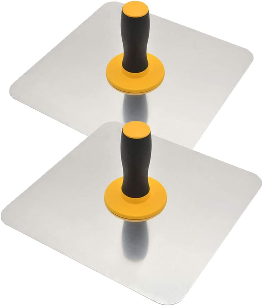 2Pack Aluminium Plastering Hawk with Soft Grip Handle, Plaster Mortar Board Hold