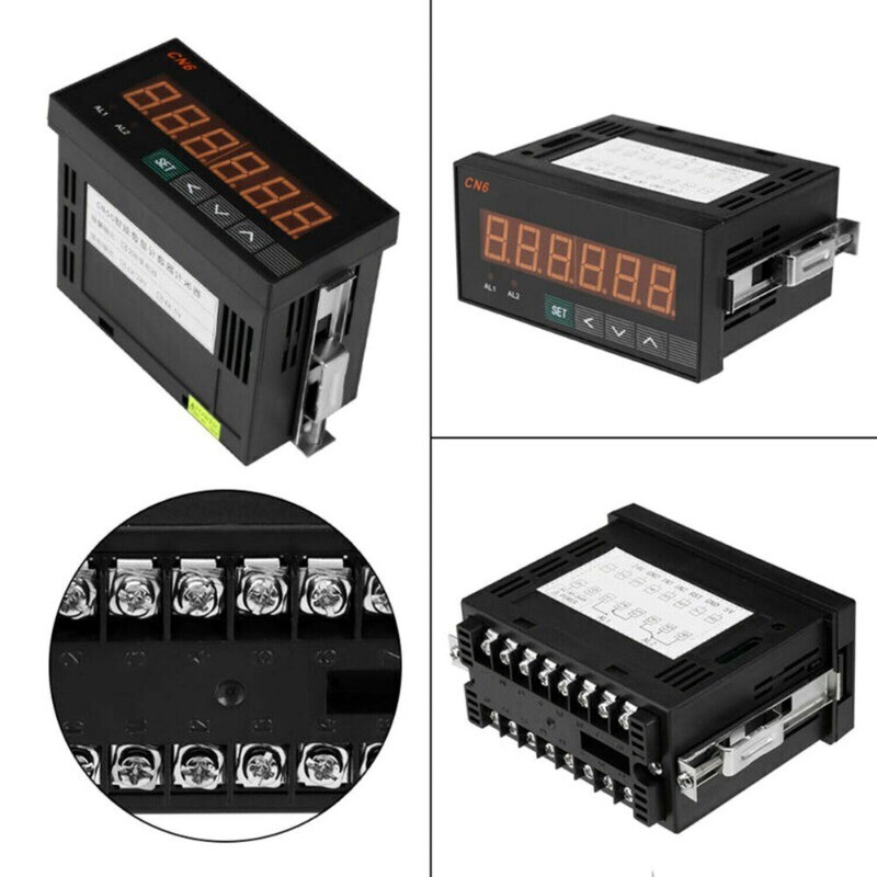 6-Digital Multifunctional LED Counter Grating Encoder Display Meter Relay USA