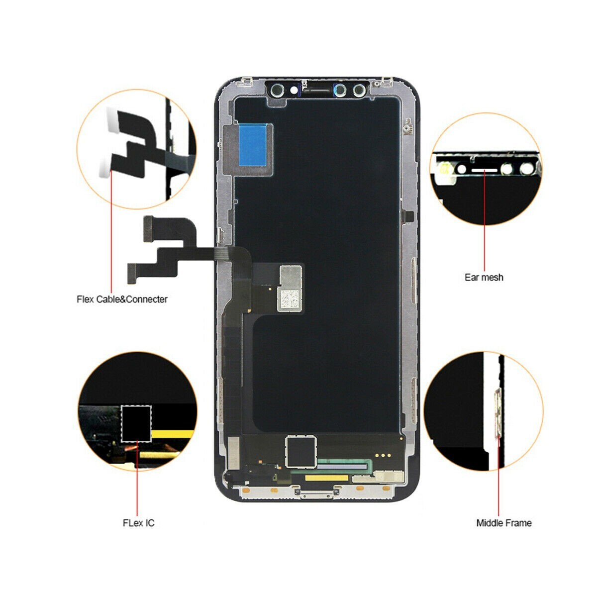 For iPhone X LCD Display Touch Screen Replacement Digitizer Assembly Screen Tool