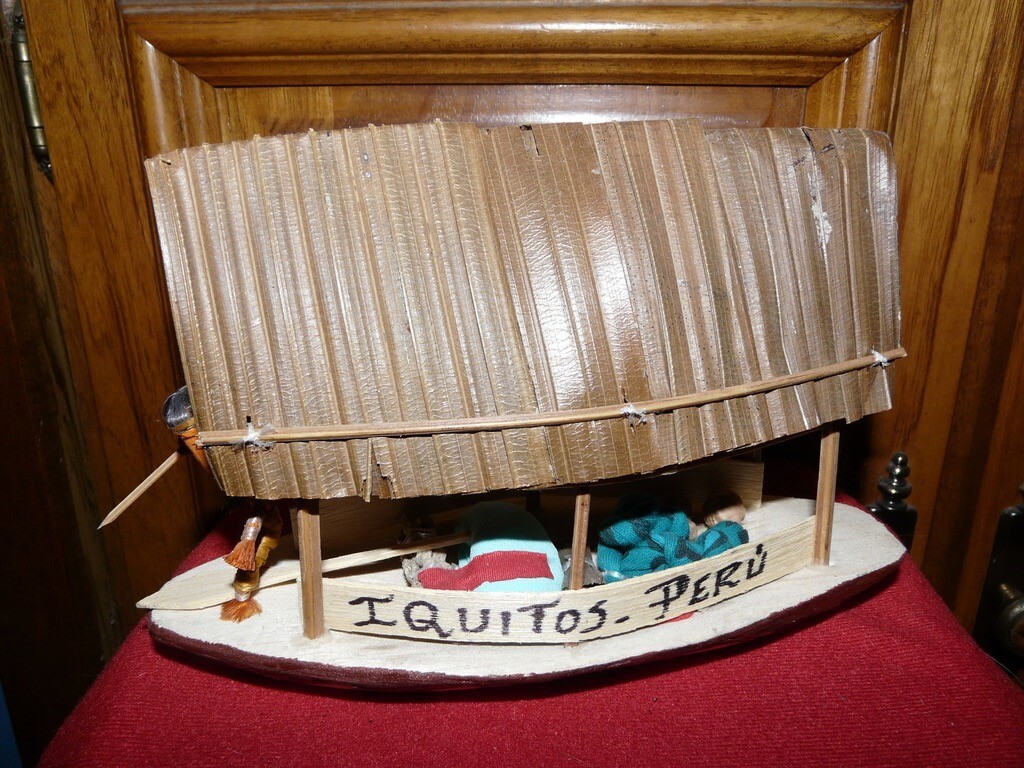 PERU AMAZON INDIAN BALSA BOAT
