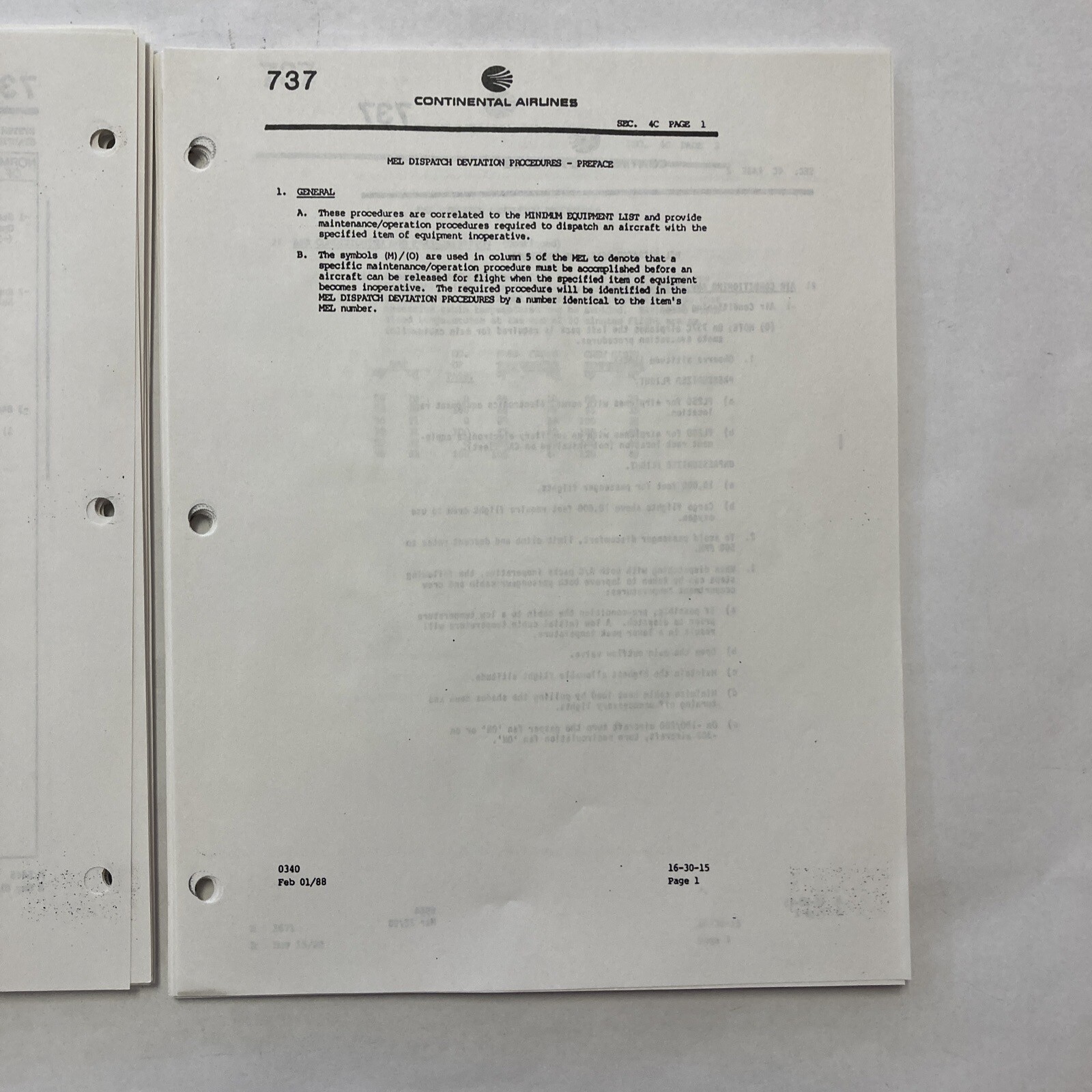Boeing 737 Minimum Equipment List (MEL)