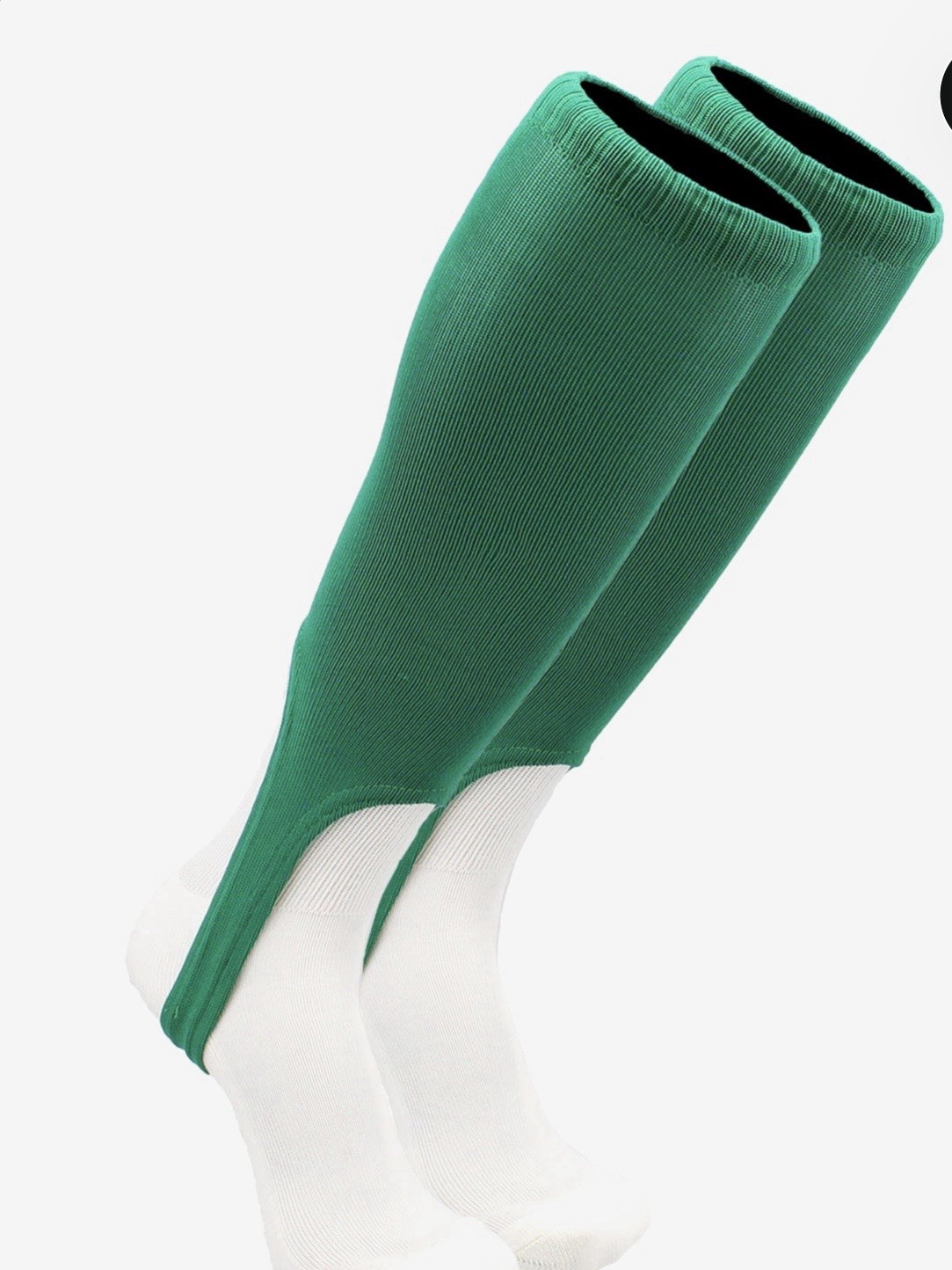 TCK Baseball Stirrup Socks Large 7” Kelly Green Nylon USA Made Athletic NEW