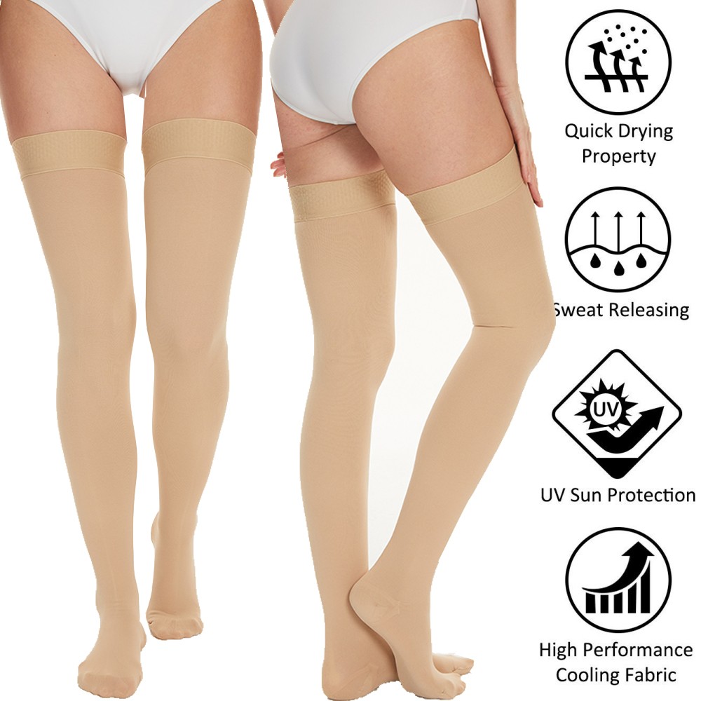 Medias Calcetines De Compresion De Muslo Para Hombres Y Mujeres Best 20-30 Mmhg
