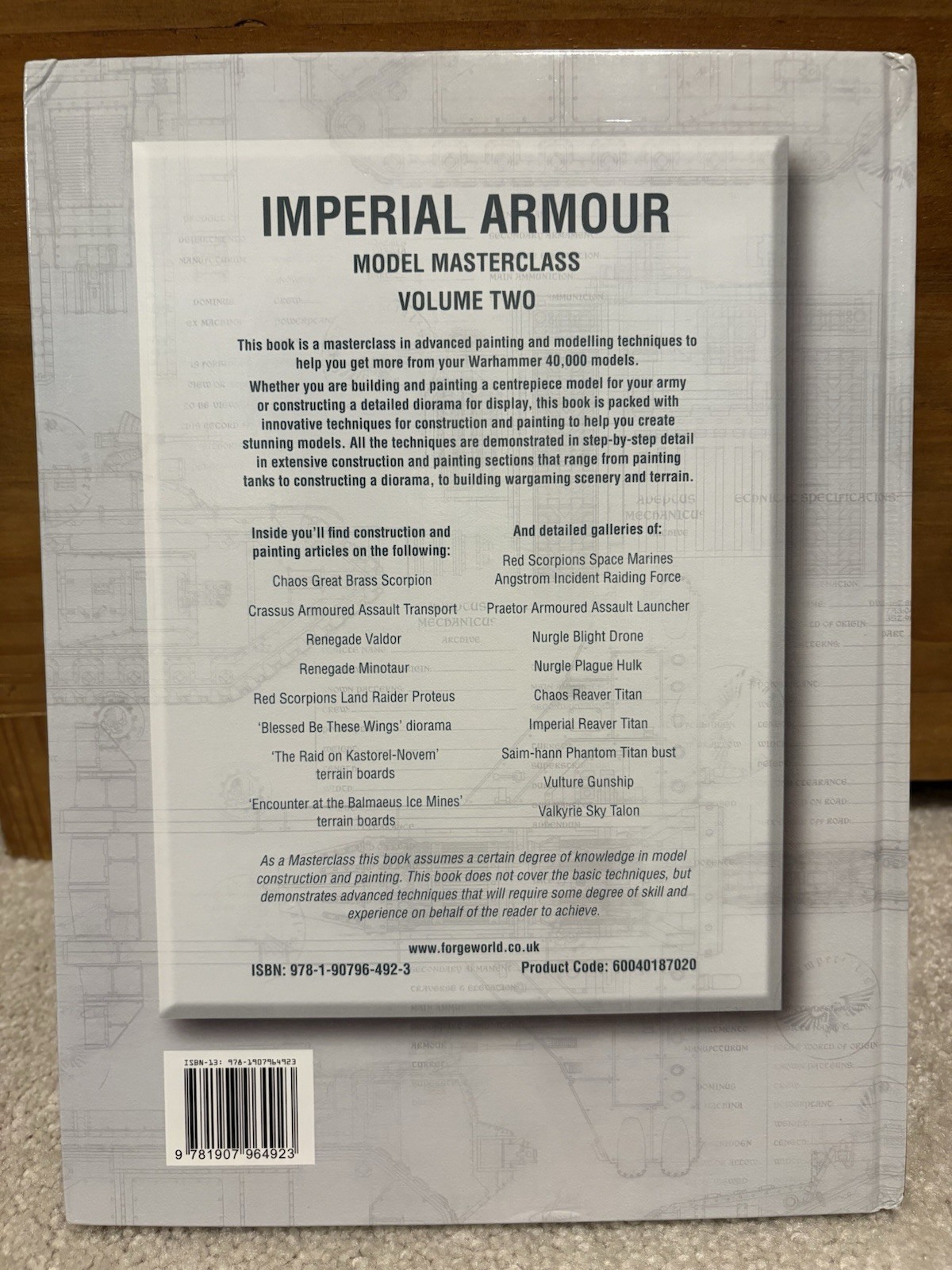 Imperial Armour Model Masterclass Volume Two Book 2 Warhammer 40k Forge World HC