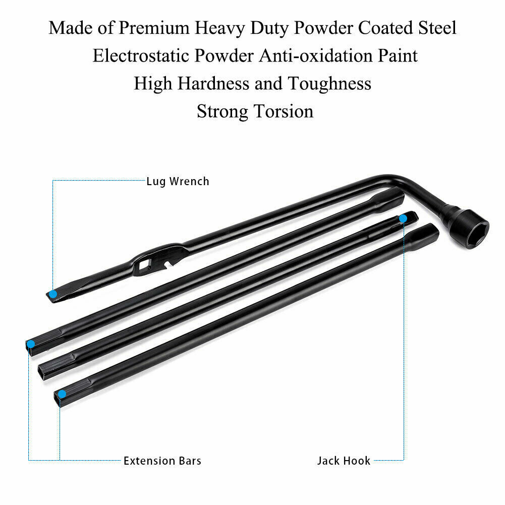 For Chevy Silverado GMC Sierra Lug Wrench Spare Tire Tool Kit Replacement Tools