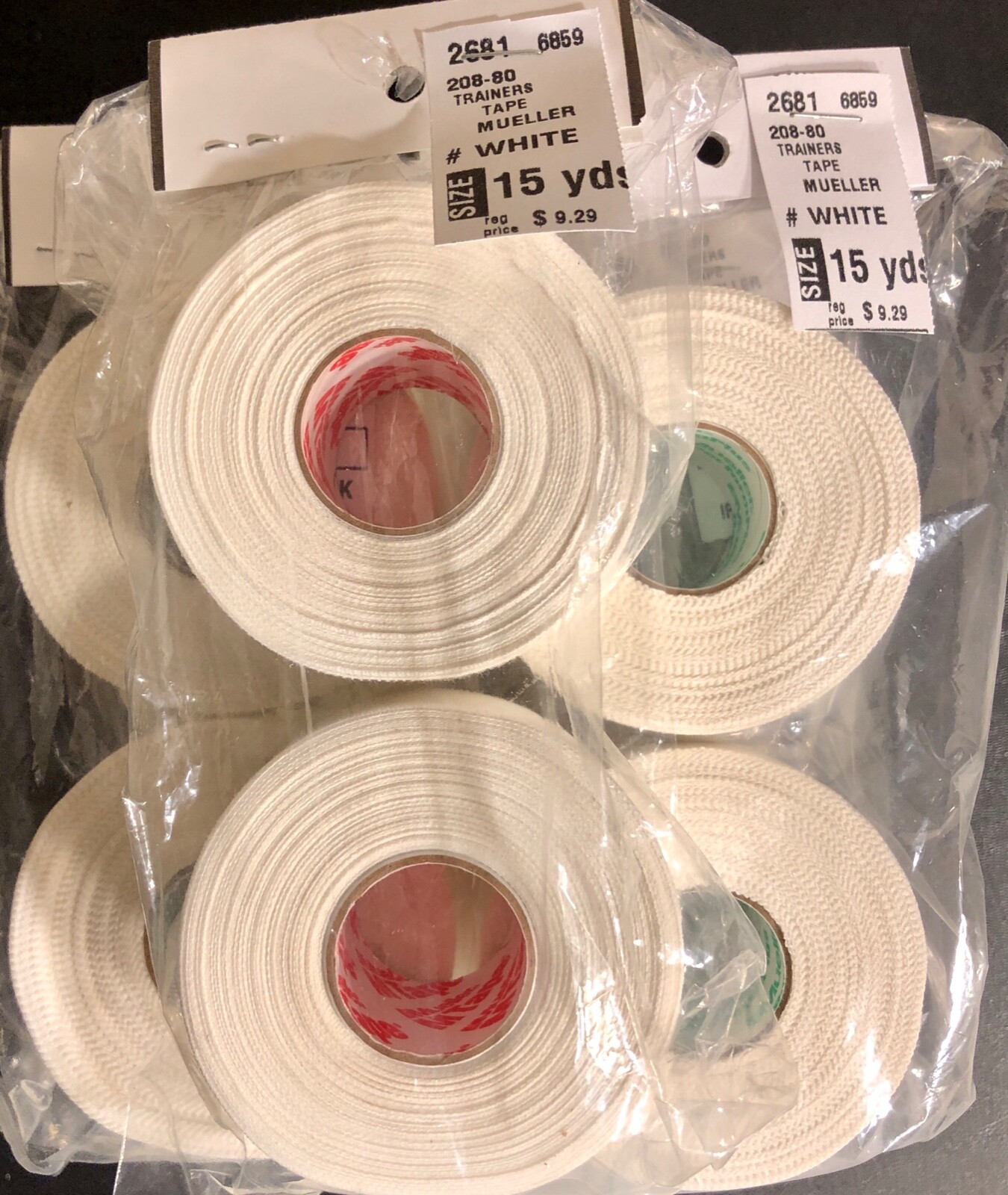NWT! MUELLER TRAINERS ATHLETIC 10 YDS MTAPE WHITE 2-PACK