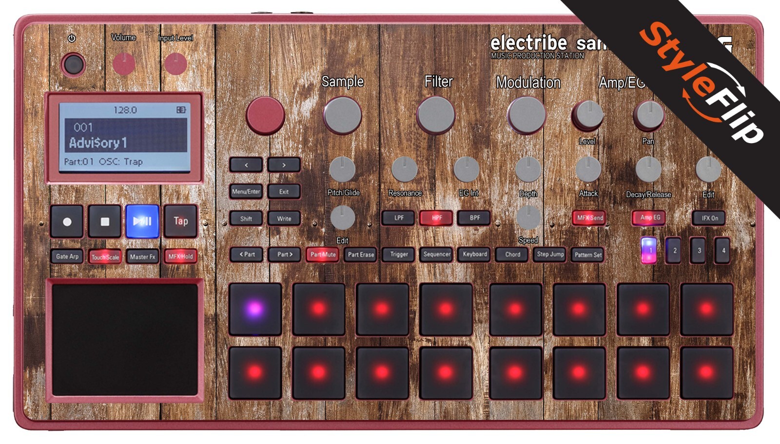 Korg Electribe Sampler | Wood 1 | Protective Decal | StyleFlip Skins
