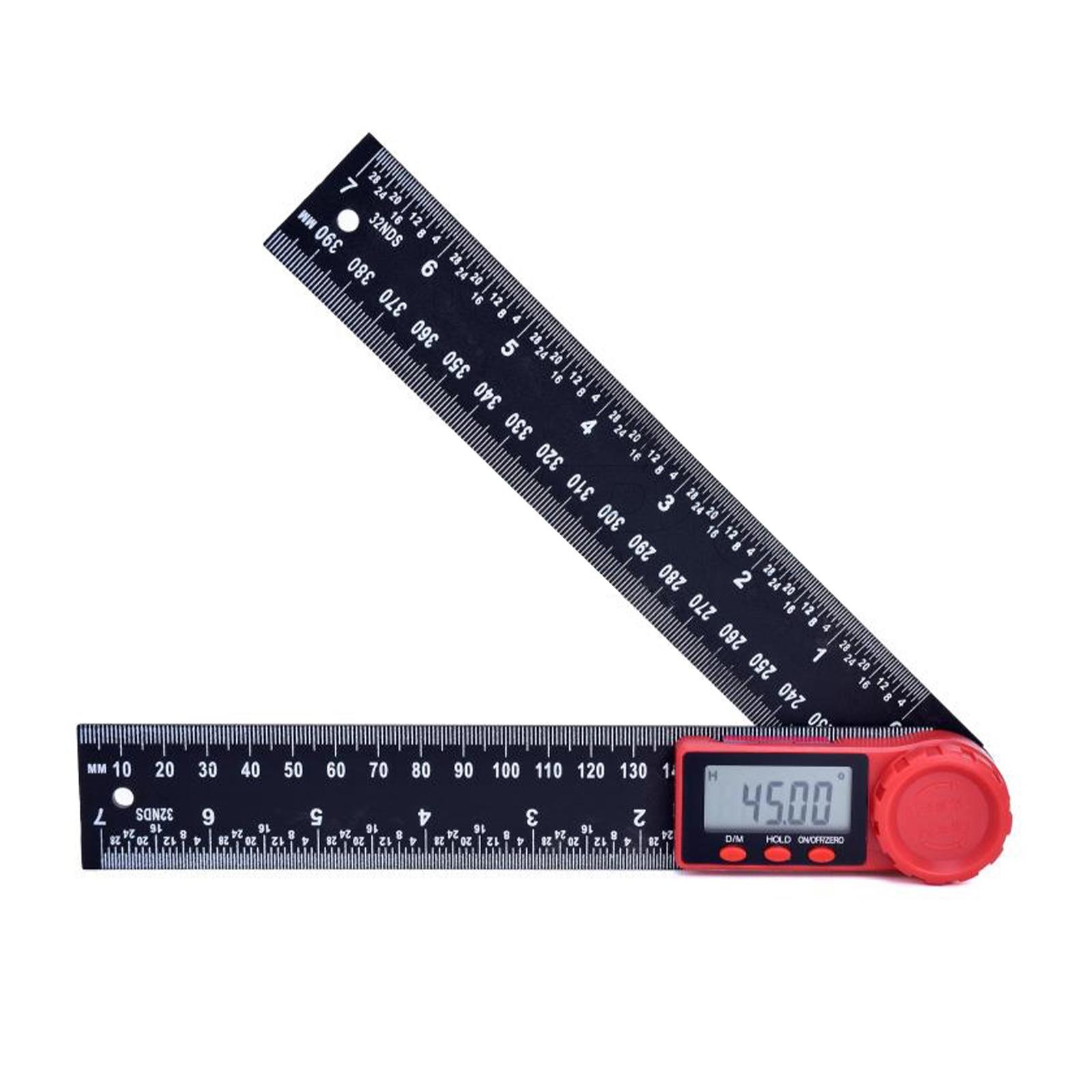 LCD Digital Display 200mm 0-360° Angle Finder Ruler Protractor Measure Meter