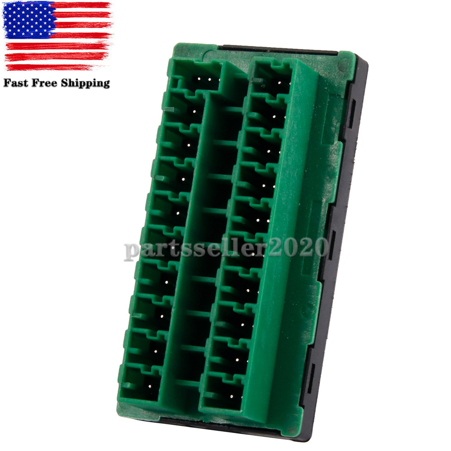 CAN-C Bus Star Fuse Connector for Jeep Wrangler 2018-2025 20 Way Green