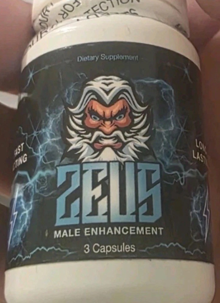 Zeus Plus 1600 Male Enhancement Supplement 3 count bottle