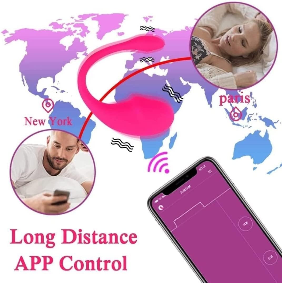 Red Wearable Egg Vibrator - APP Controlled, Hands-Free, Discreet & Rechargeable