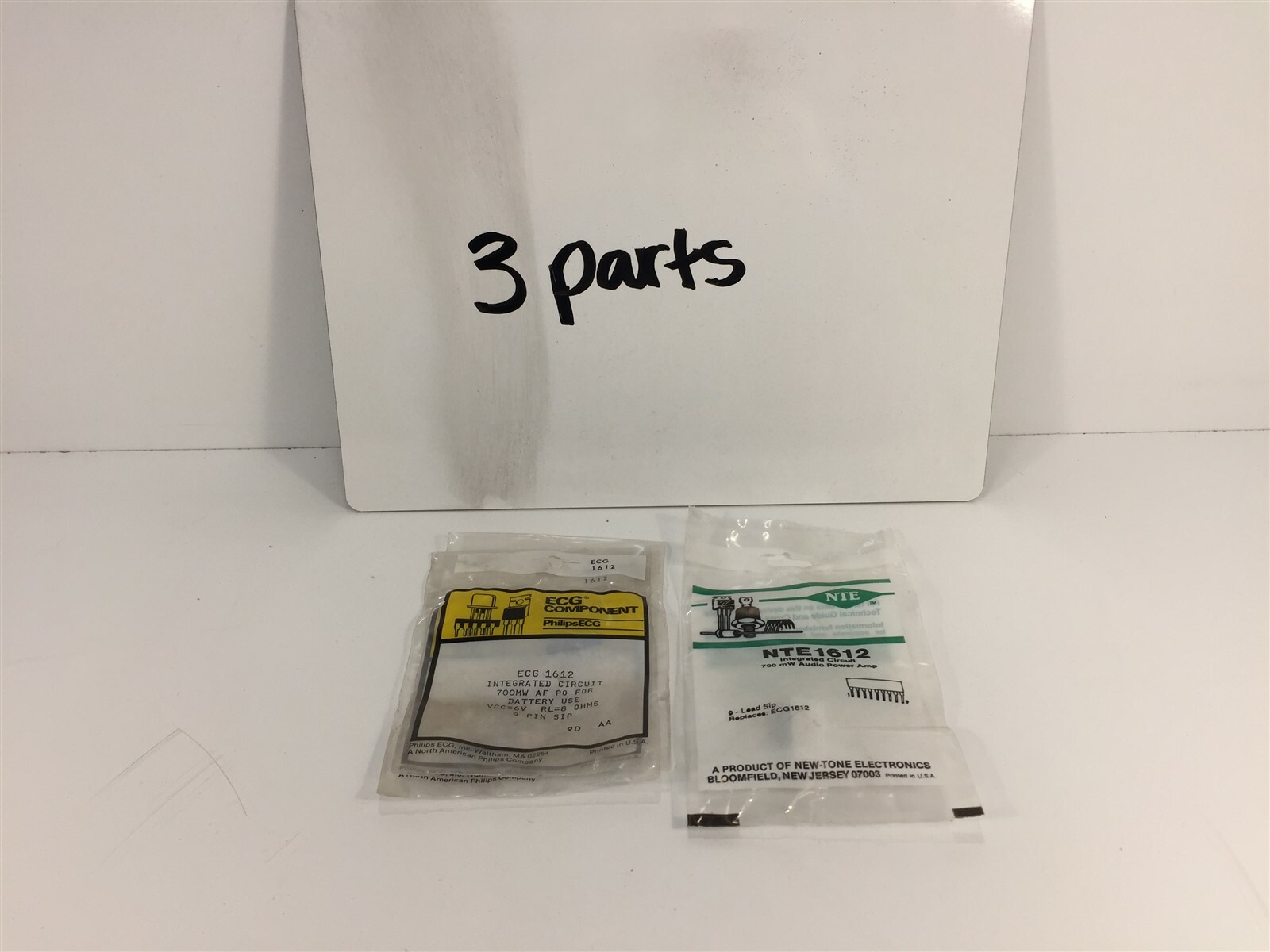 (3) NTE/ECG NTE1612 Integrated Circuit AF PO, 0.7W for Battery Use - Lot of 3
