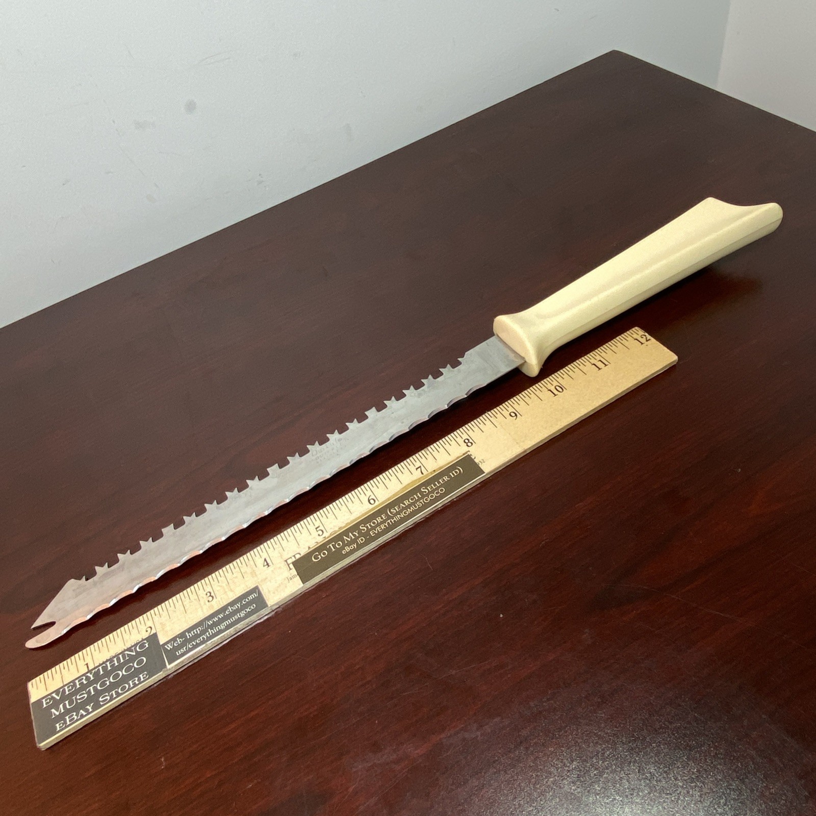 QUIKUT QUIKKLE MIRACLE KNIFE DOUBLE SERRATED RETRO STAINLESS STEEL USA VTG SHARP