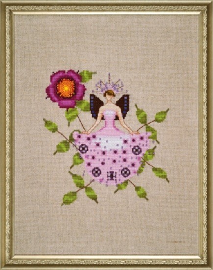 Nora Corbett Cross Stitch Pattern - Rose Couture - NC302 Malmedy Rose