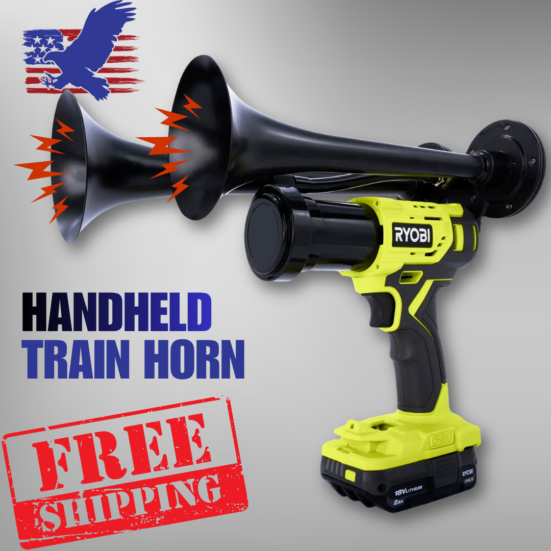 Ryobi 18V Train Air Horn Dual Black Metal Trumpets l USA Assembled Model