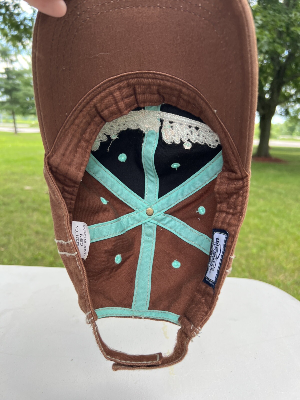 Ninety Nine 99 Rust Color Teal Cap/Hat Grunge Infinity Headwear EUC