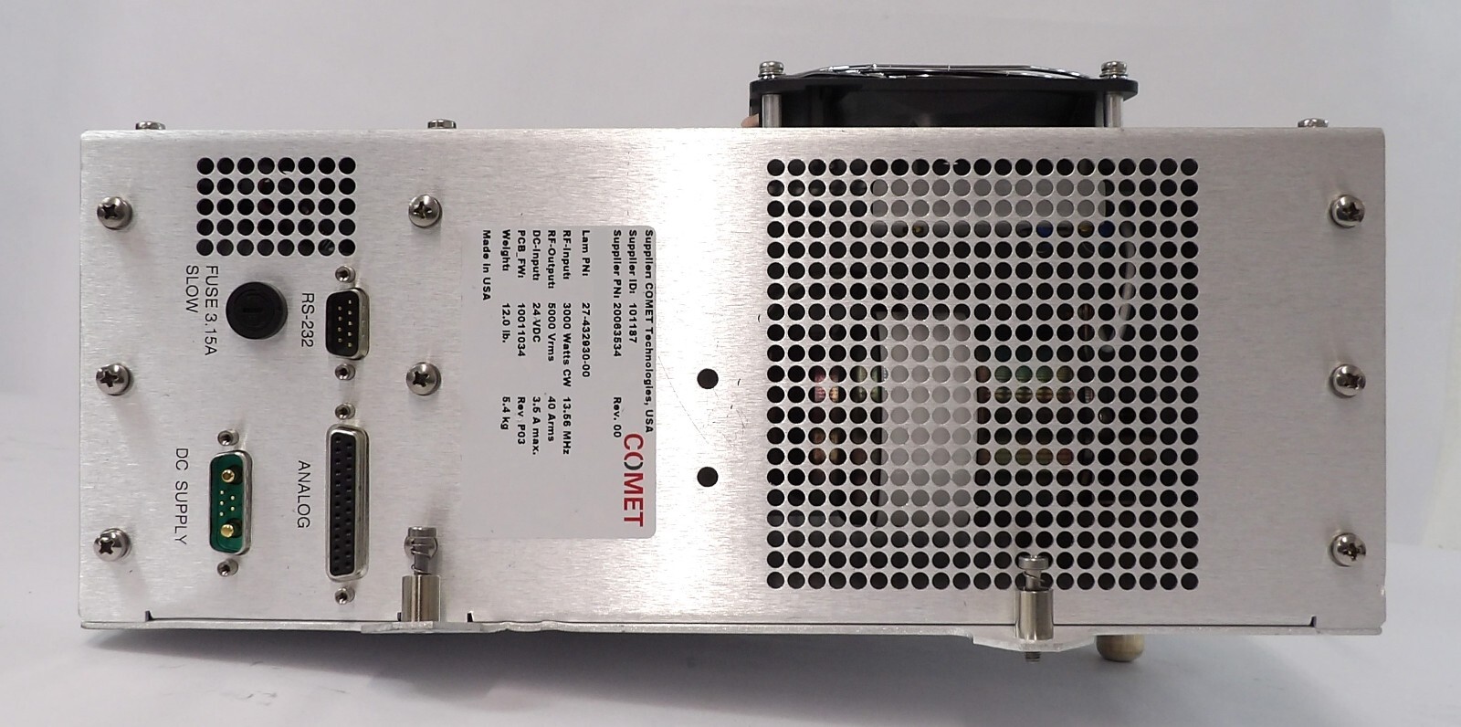 Comet Technologies 20063534 RF Match Lam Research 27-432930-00 Working Spare