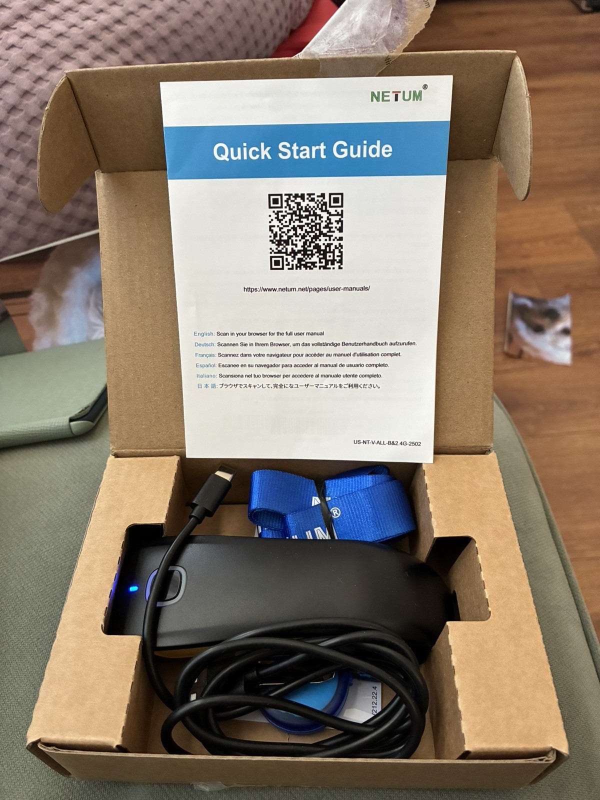 NETUM C750 Wireless 2D Barcode Scanner Bluetooth QR Code Reader for POS & PC