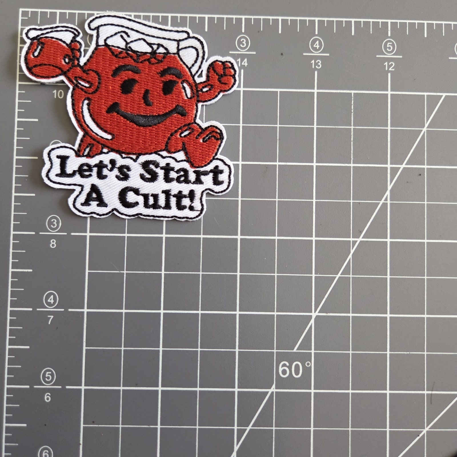 Let's Start A Cult Kool-aid Occult Funny Goth Embroidered Iron On Patch