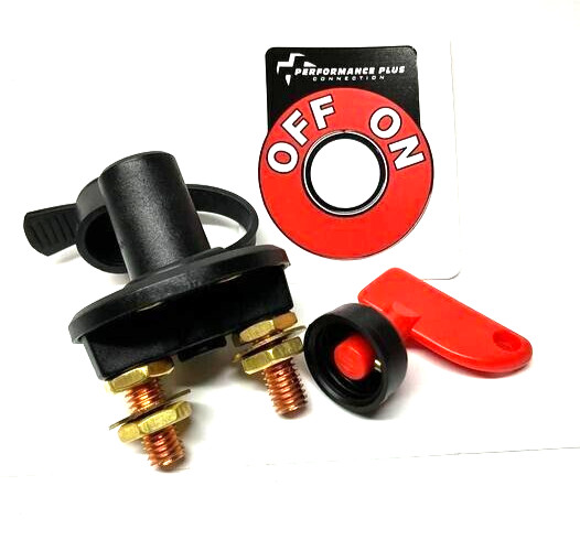 Racing Master Battery Quick Disconnect Cut/Shut Off Safety Switch w/Off On Decal