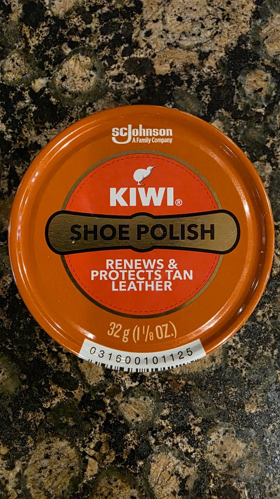 KIWI Tan Shoe Polish 32g (1-1/8 Oz.) Brand NEW