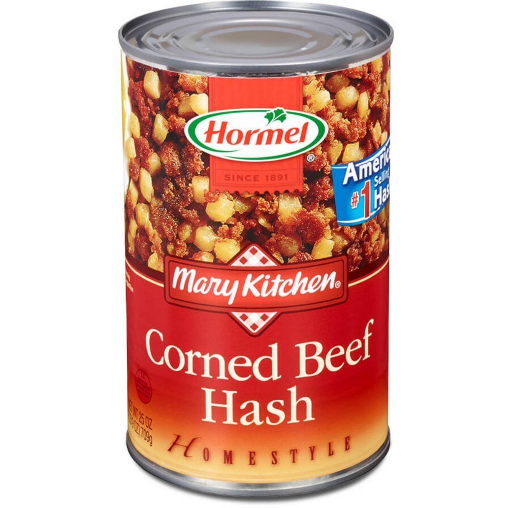 Canned Corned Beef Hash 25 oz in Steel Tin for Breakfast Cooking