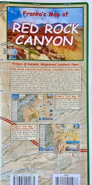 Trail/Recreation Map of Red Rock Canyon, Nevada, by Franko Maps