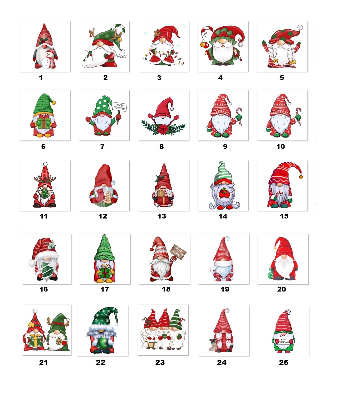 Personalized Address Labels Christmas Gnomes (fa 6)