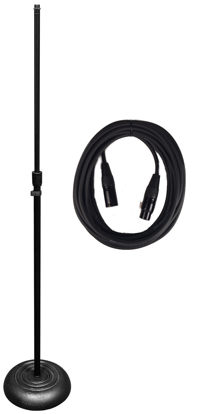 Vu MSI100-PK1-K MSI200-10B Standard Microphone Stand w/MIC-XX-25 XLR Cable
