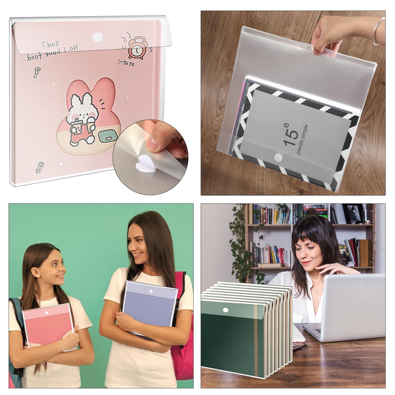 36PCS 12x12 Inch Paper Storage Organizer Top Loading Plastic Scrapbook Box Clear