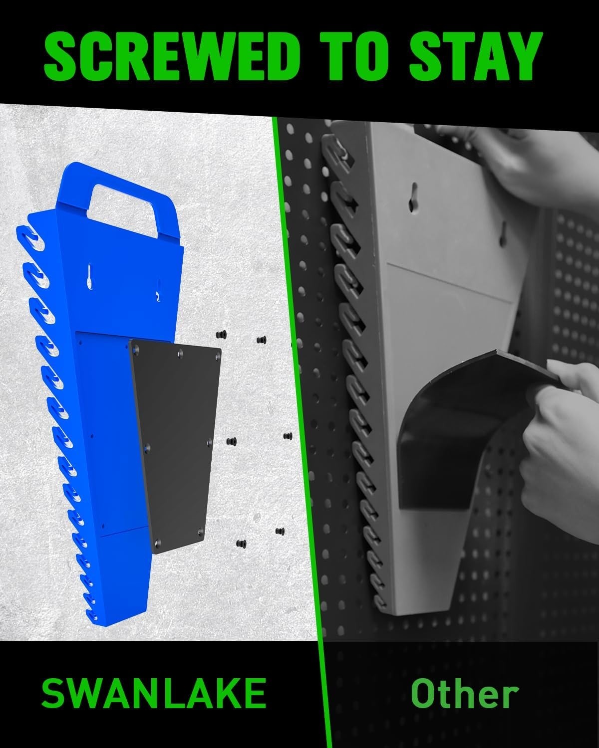 Compact and Color-Coded Wrench Organizer - 2-Pack for 30 Tools - Magnetic