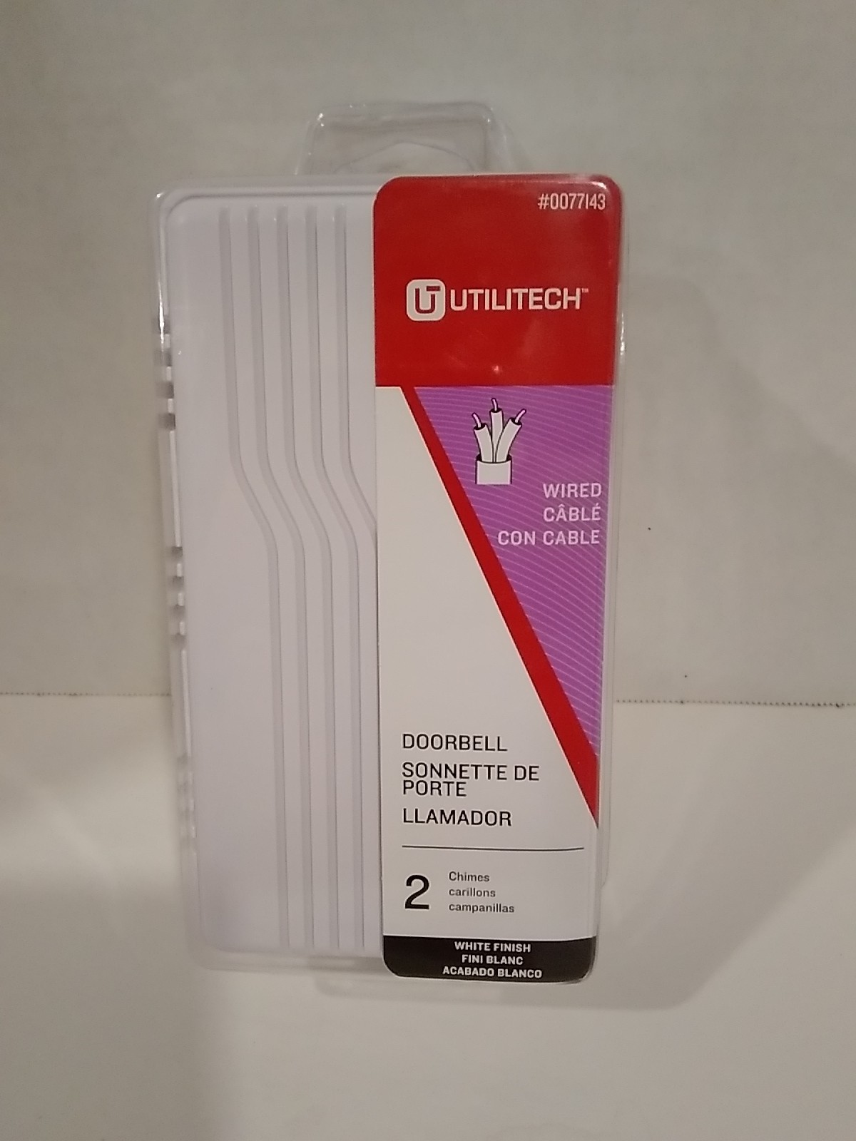 Utilitech White Doorbell Kit Wired Doorbell 2 Chimes White #0077143