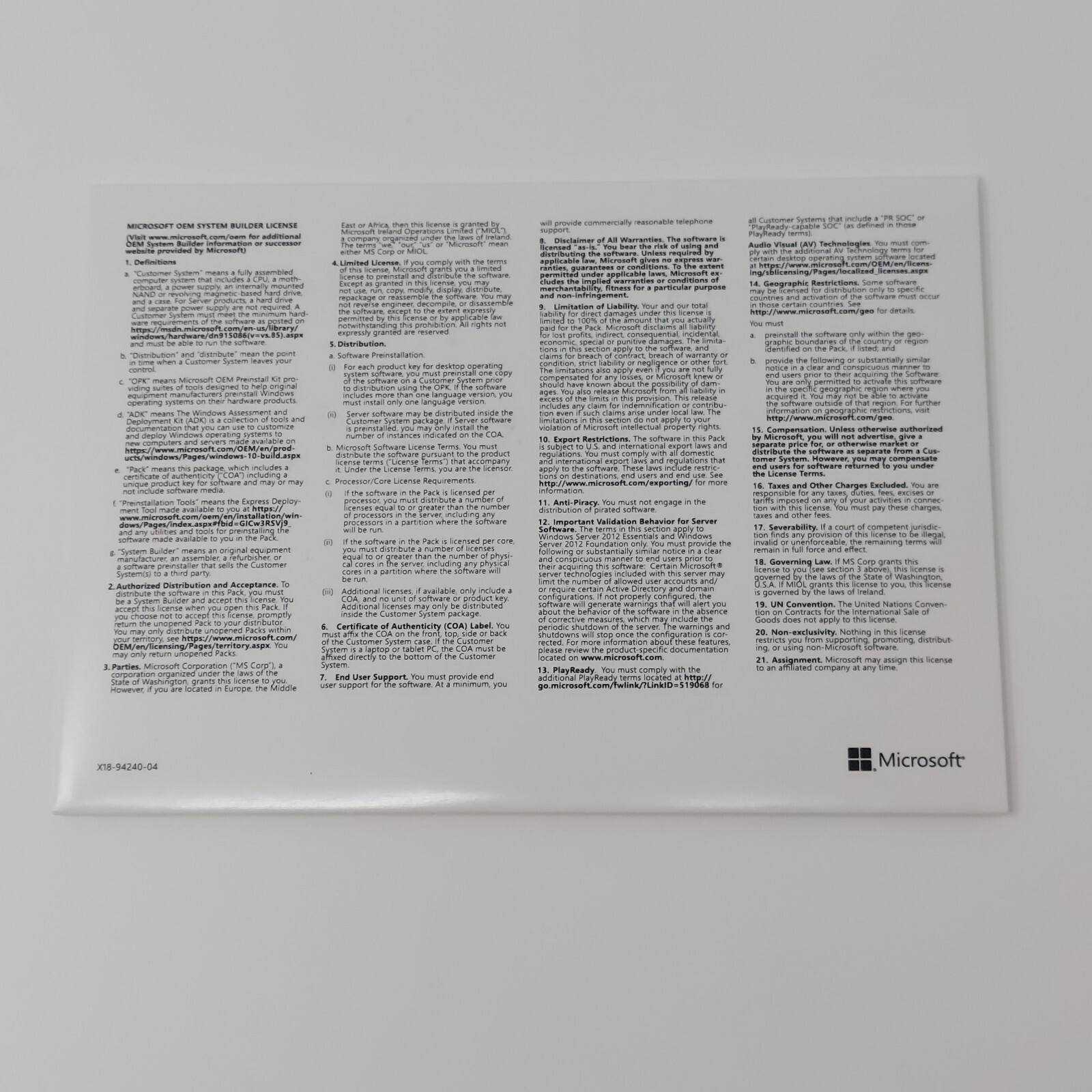 Windows Server 2019 Datacenter 16-Core x64 bit DVD Kit & HHD
