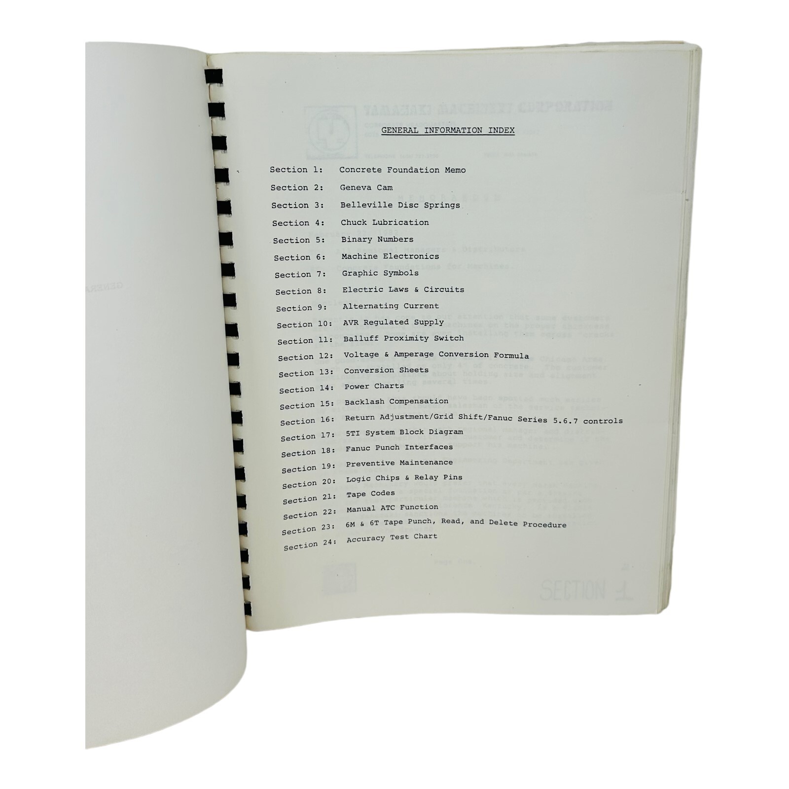 MAZAK GENERAL INFORMATION MANUAL