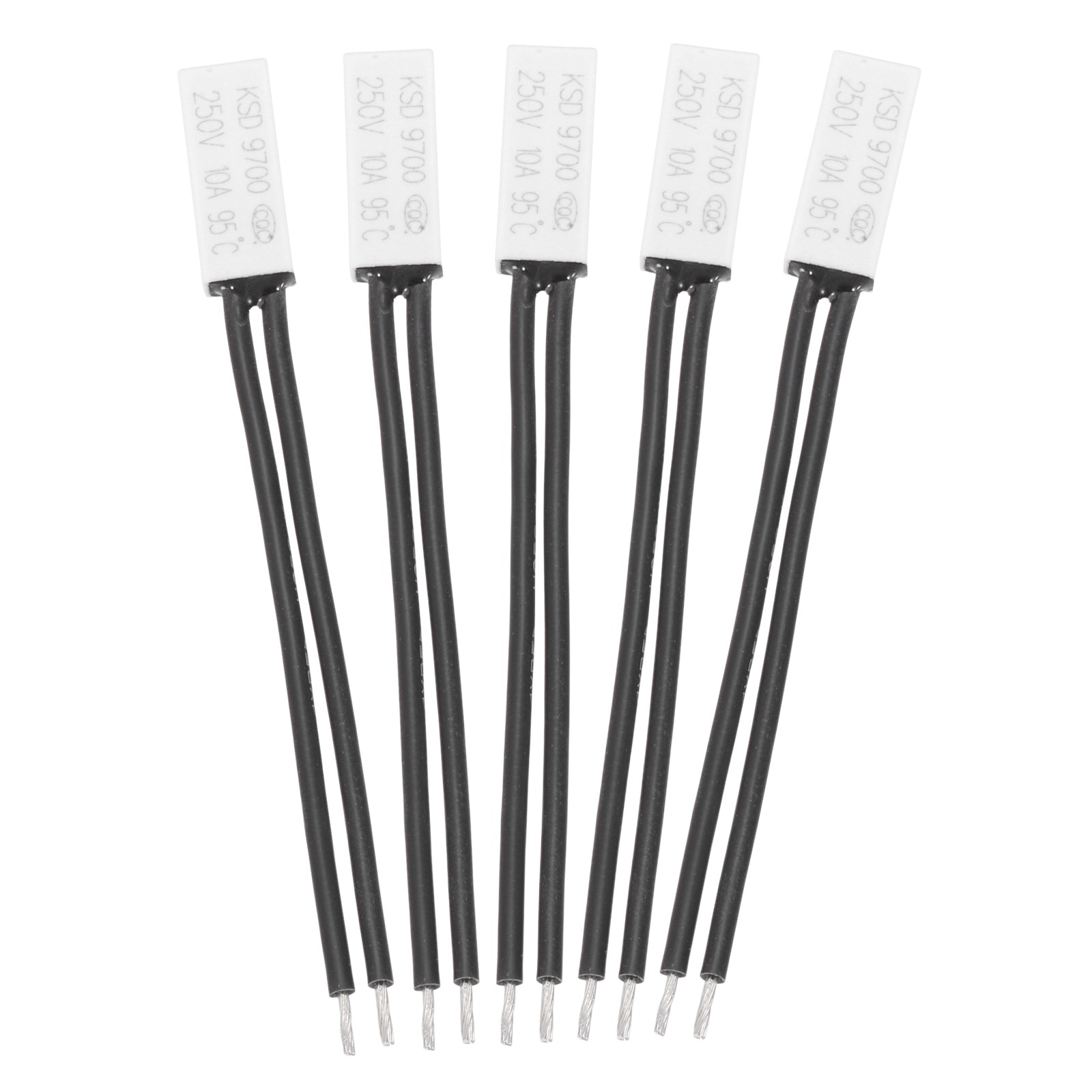 5 Pcs KSD9700 Thermostat 95°C/203°F Temperature Switch N.C 10A Plastic
