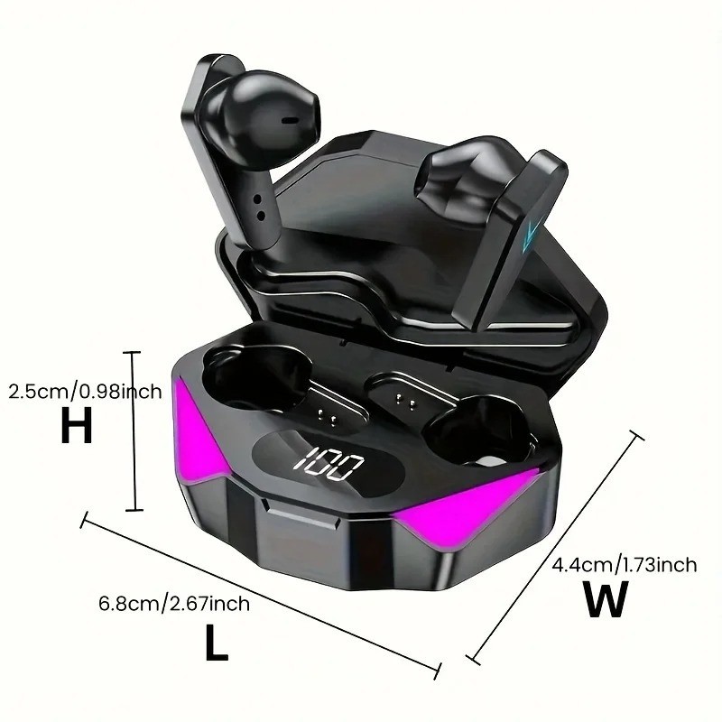 TWS Bluetooth Earbuds Waterproof Bluetooth 5.1 Headset Noise Cancelling Wireless