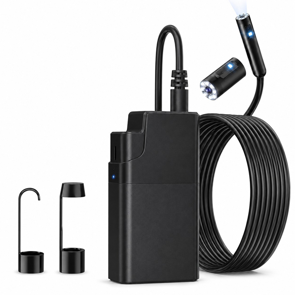 2560P HD Wireless Endoscope Camera Dual Lens WiFi Borescope 16.4FT iPhone Androi