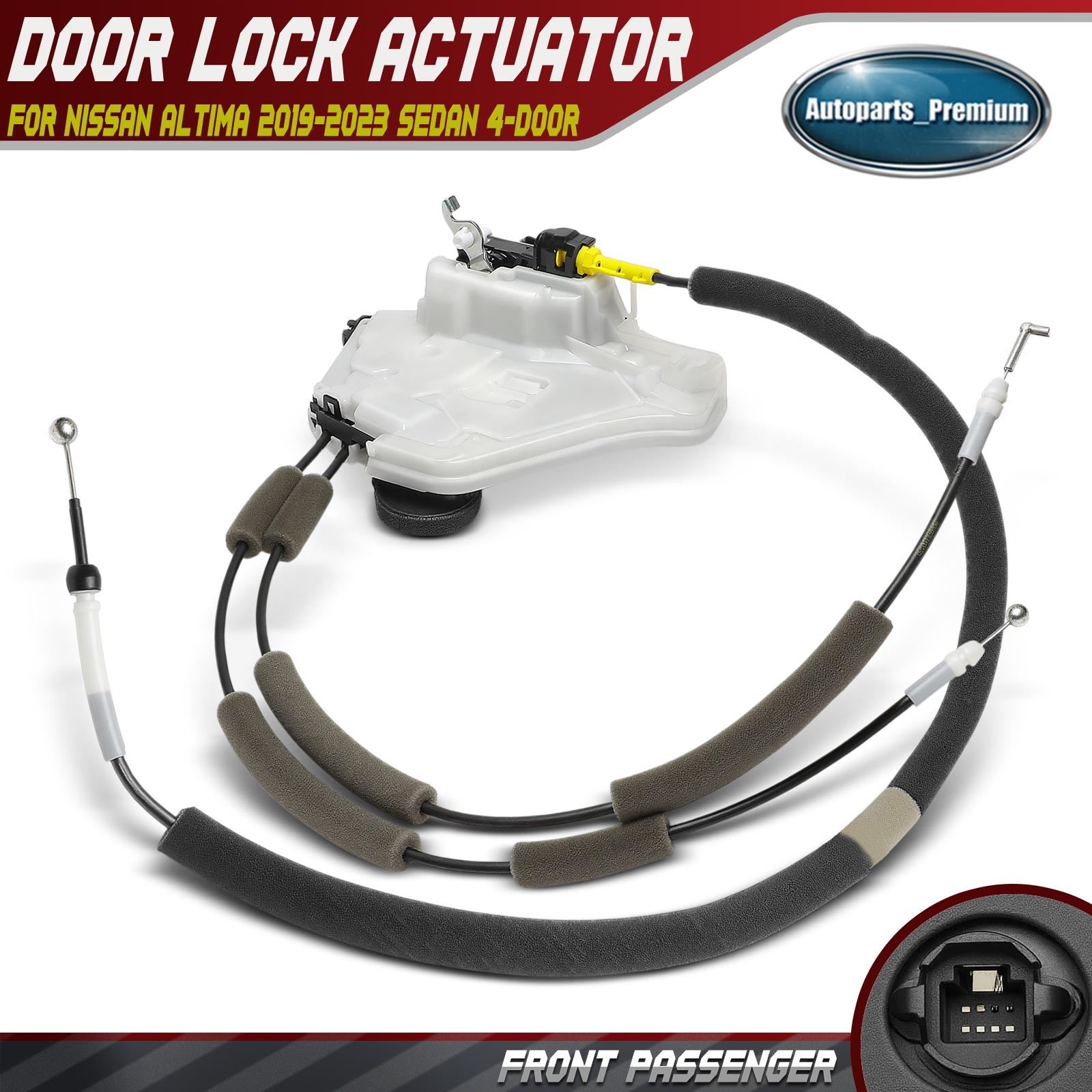 Front Passenger Side Door Lock Actuator for Nissan Altima 2019-2023 Sedan 4-Door