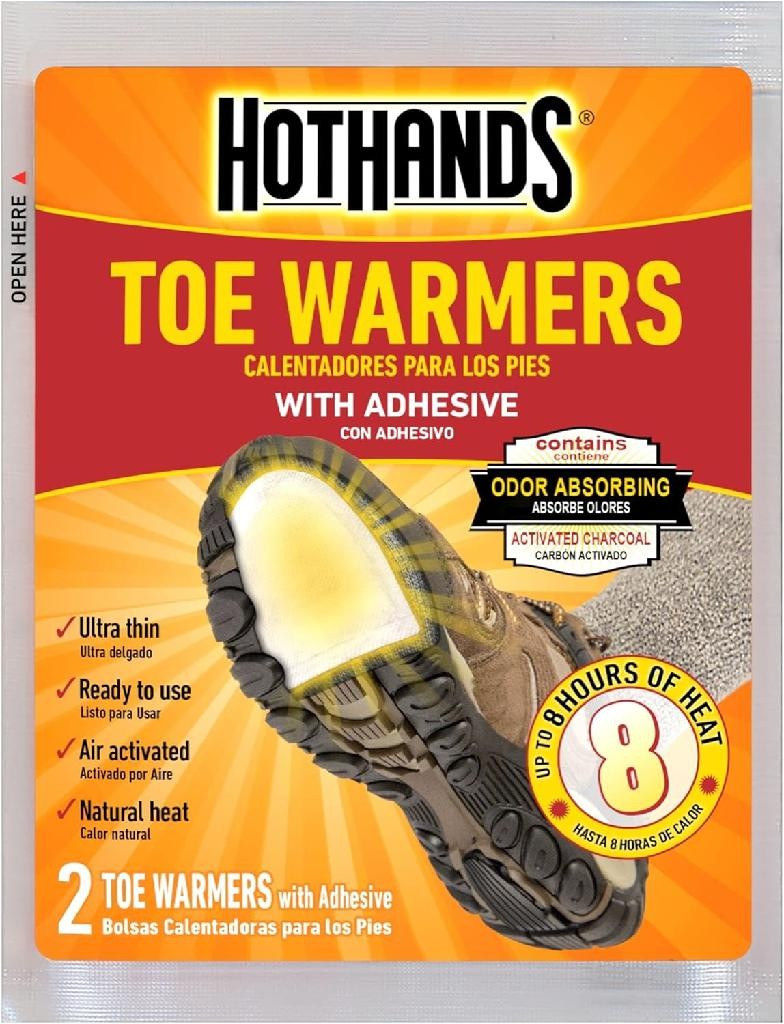 HotHands Toe Warmers with Adhesive Safe Natural Odorless Heat