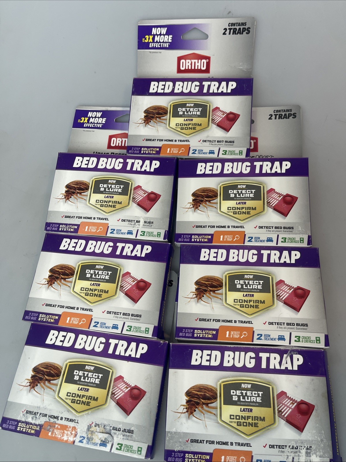Ortho (2-Pack x 2) Home Defense Max Bed Bug Traps 7 boxes 14 Total Traps