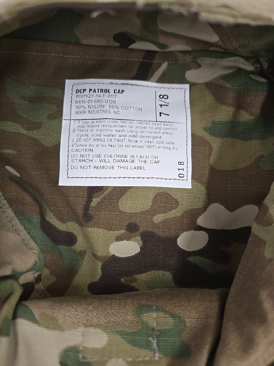 Sekri Ind Army OCP Patrol Cap 7 1/8 Cag Sof Devgru Seal