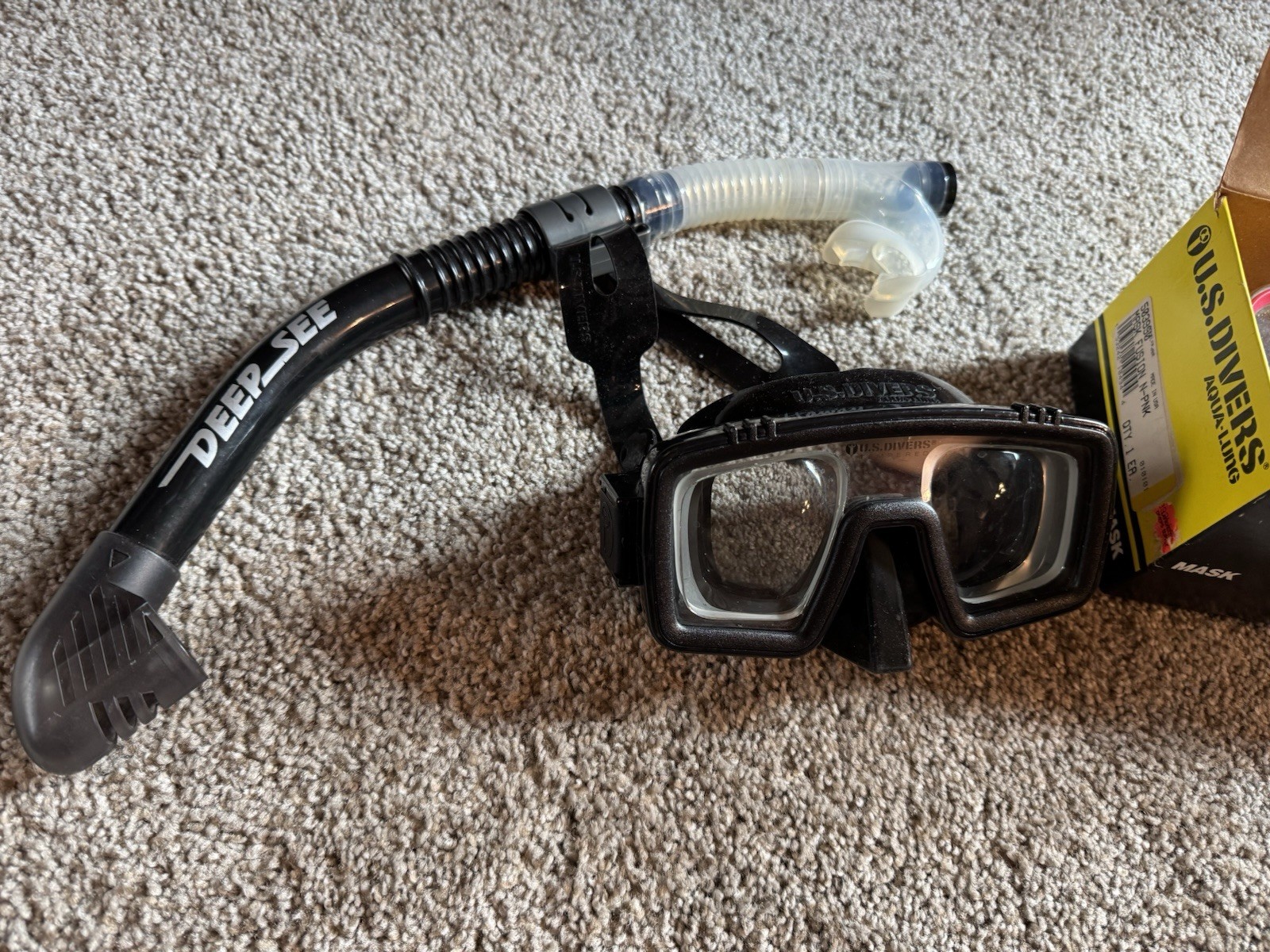 U.S. Divers Hydroflex Scuba / Snorkel Kit L/XL 9-13 Blue W/ Mask Prescrip Lens