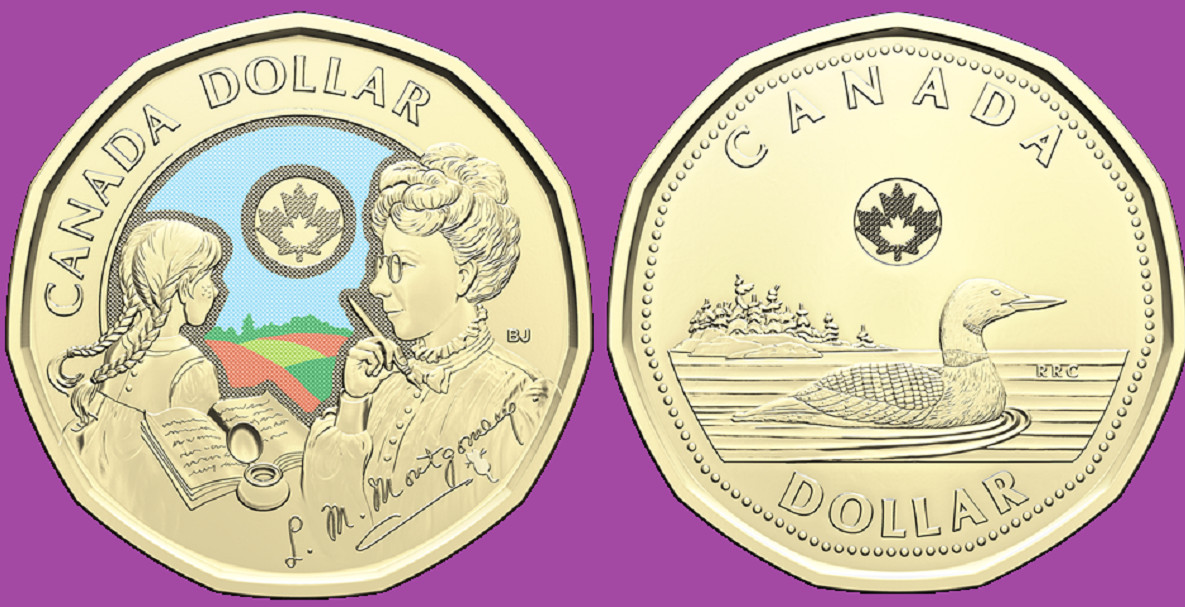2024 Canada’s Literary Icon Montgomery Dollar & Regular Loonie Mint UNC $1 Coin