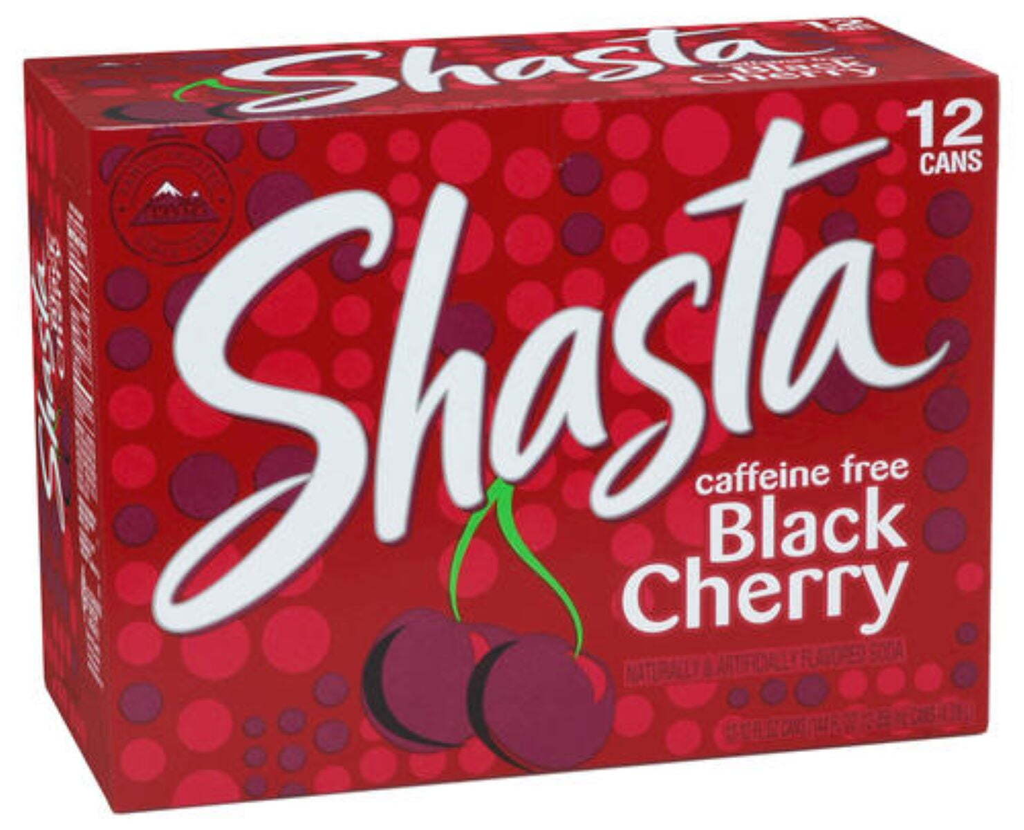 Shasta Black Cherry Soda Cans, 12-Oz, Quantity of 12