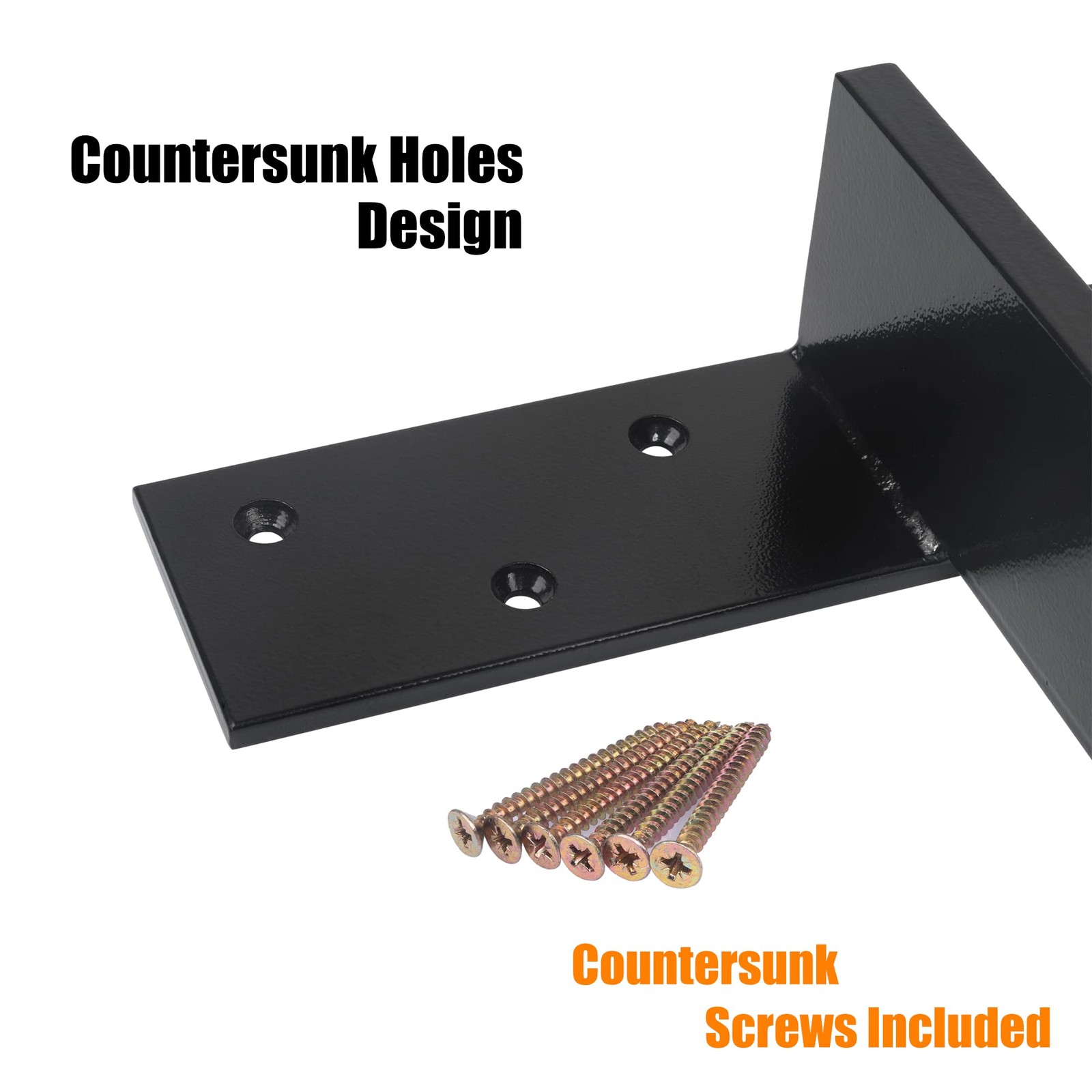 （2-Pack） Free Hanging T Shelf Bracket, Solid Heavy Duty Steel Knee Wall Hidde...