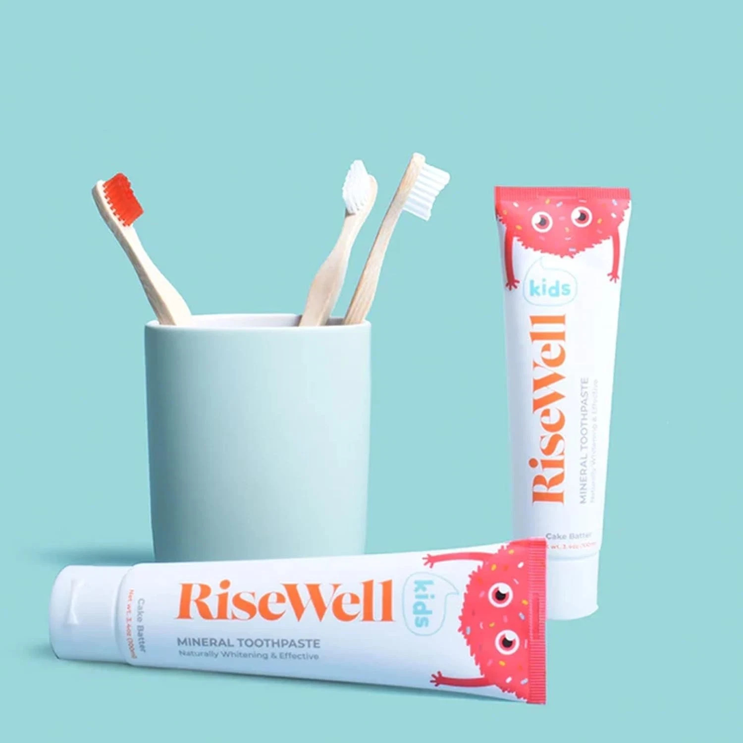 RiseWell Kids Mineral Toothpaste - Kids Hydroxyapatite Toothpaste cake batter