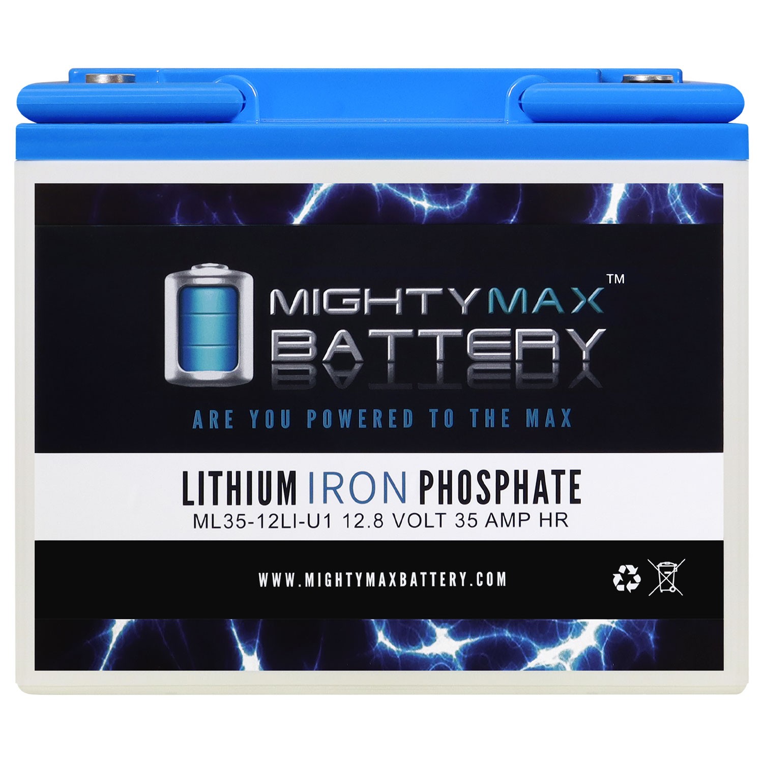 Mighty Max 12V 35AH U1 Lithium Replacement Battery for Bat-Caddy X3R Golf Caddy