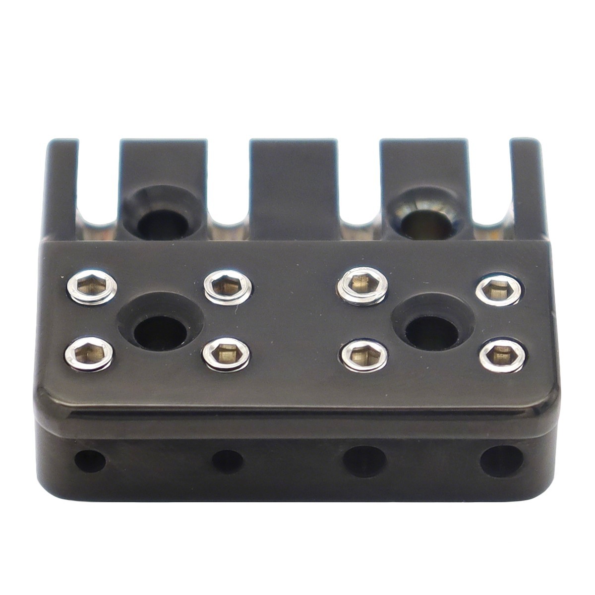 Brass 4 String Bass Bridge String Locks Headless Bass String Locking Black